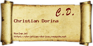 Christian Dorina névjegykártya